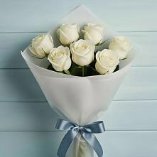 Букет 7 Белых роз Эдлесс Лав #REPLACE_PRED# Стеблево