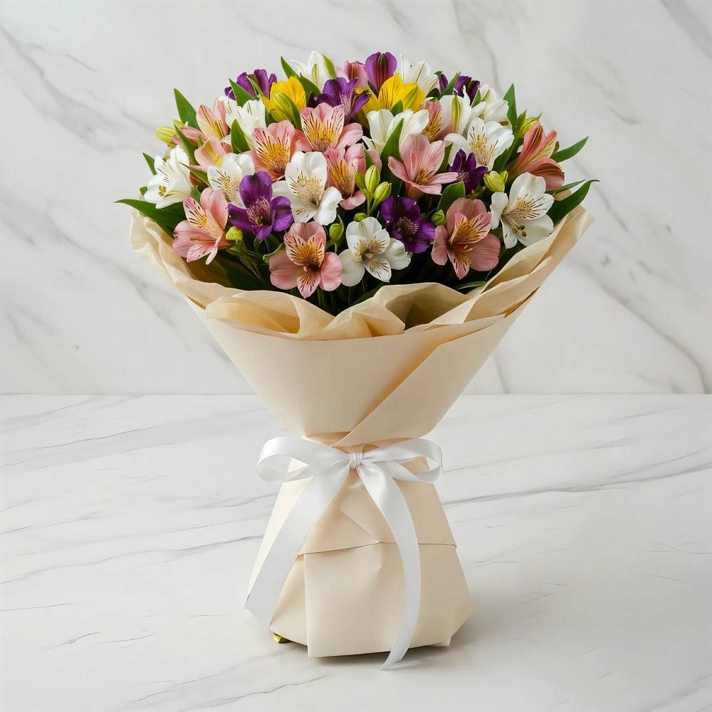 Букет цветов из: Альстромерии в Стеблево