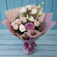 Букет цветов из:  Розы и Лизиантусы в Стеблево
