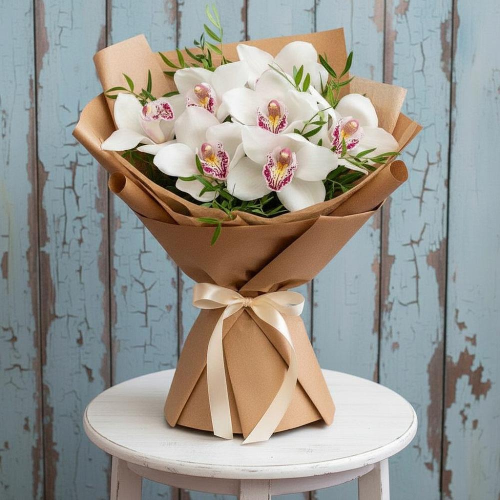 Букет цветов из: Орхидеи и Розы в Стеблево
