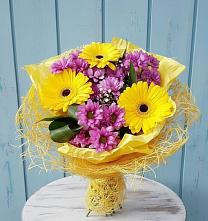 Букет цветов из:  Хризантемы и Герберы в Стеблево