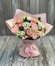 Букет цветов из:  Гвоздики, Розы и Хризантемы #REPLACE_PRED# Стеблево