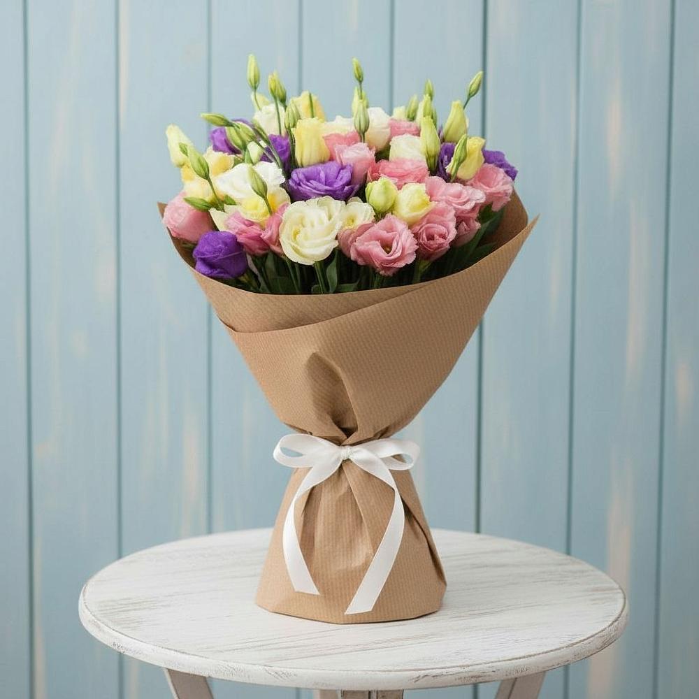 Букет цветов из: Лизиантусы в Стеблево