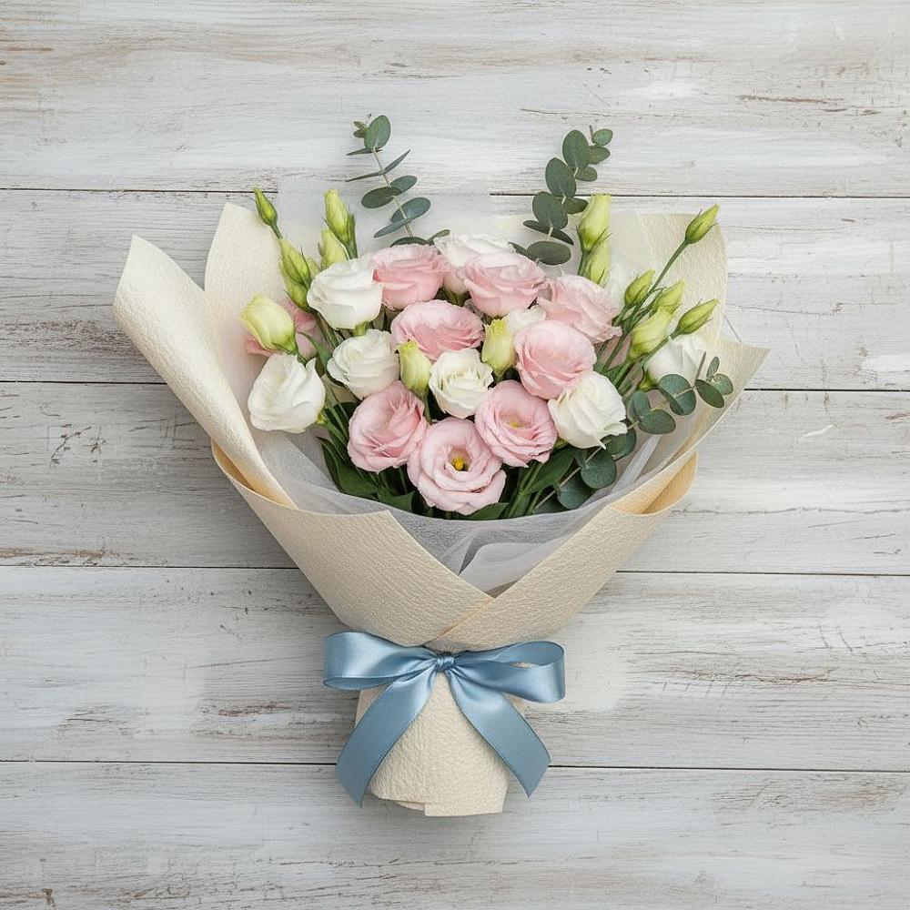 Букет цветов из: Лизиантусы в Стеблево